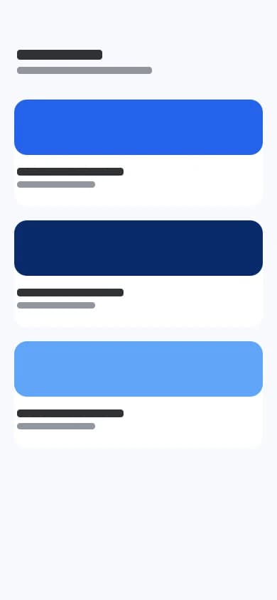 La liste des événements sur mobile